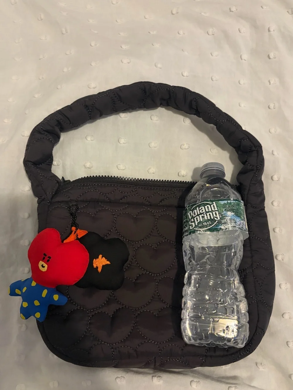 BT21 Tata Black Puffer Purse